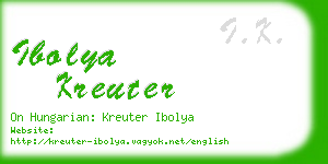 ibolya kreuter business card